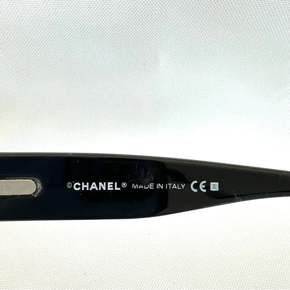 CHANEL 5115-Q c.501/87 Rectangle Curved Lens Black CC Frame Prescription Glasses